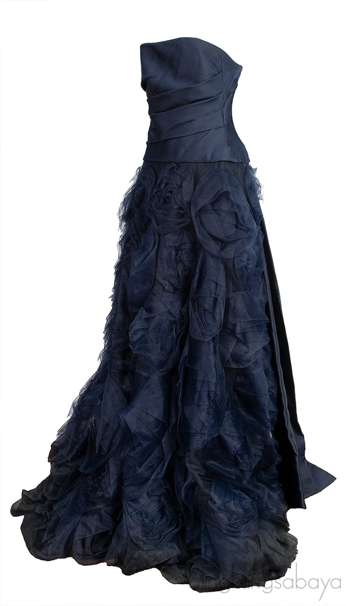 Midnight Blue Tube Gown