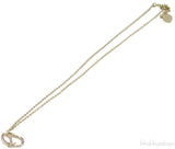 Gold Logo Strass Necklace