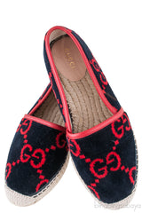 Pilar GG-pattern Velvet Espadrilles