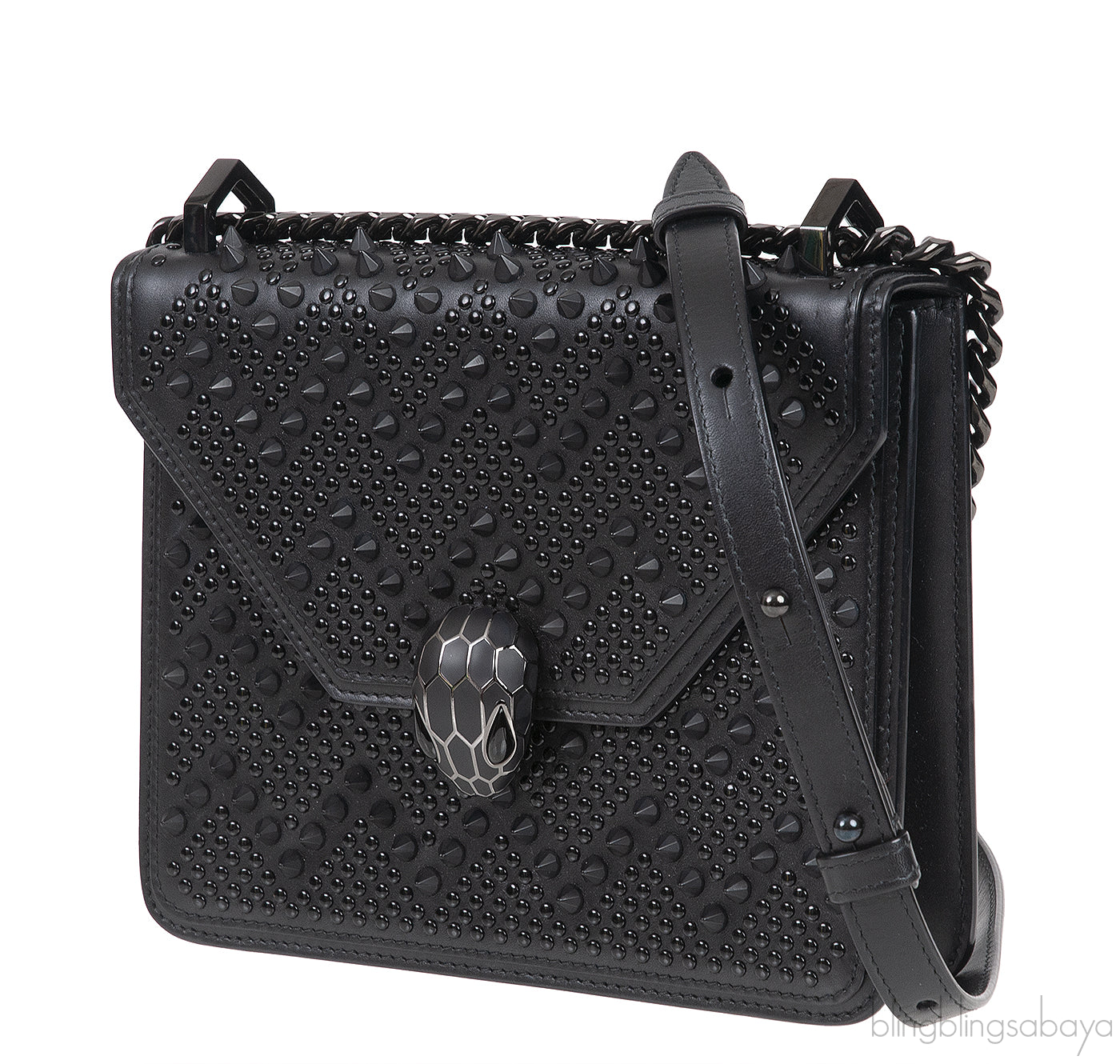 X Nicholas Kirkwood Black Serpenti Forever Crossbody Bag