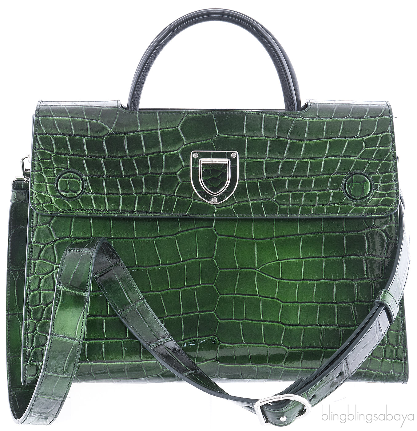 Diorever Bi-Color Crocodile Medium Bag*