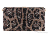 Dolce & Gabbana Leopard Crystal Hard Clutch Shoulder Bag
