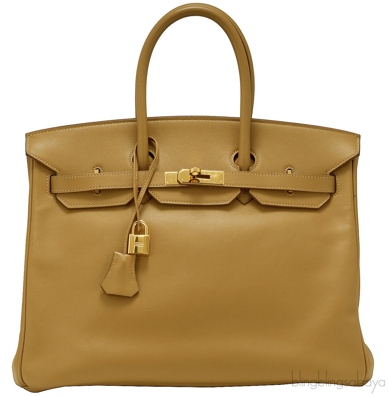 Birkin 35 Camel Swift GHW