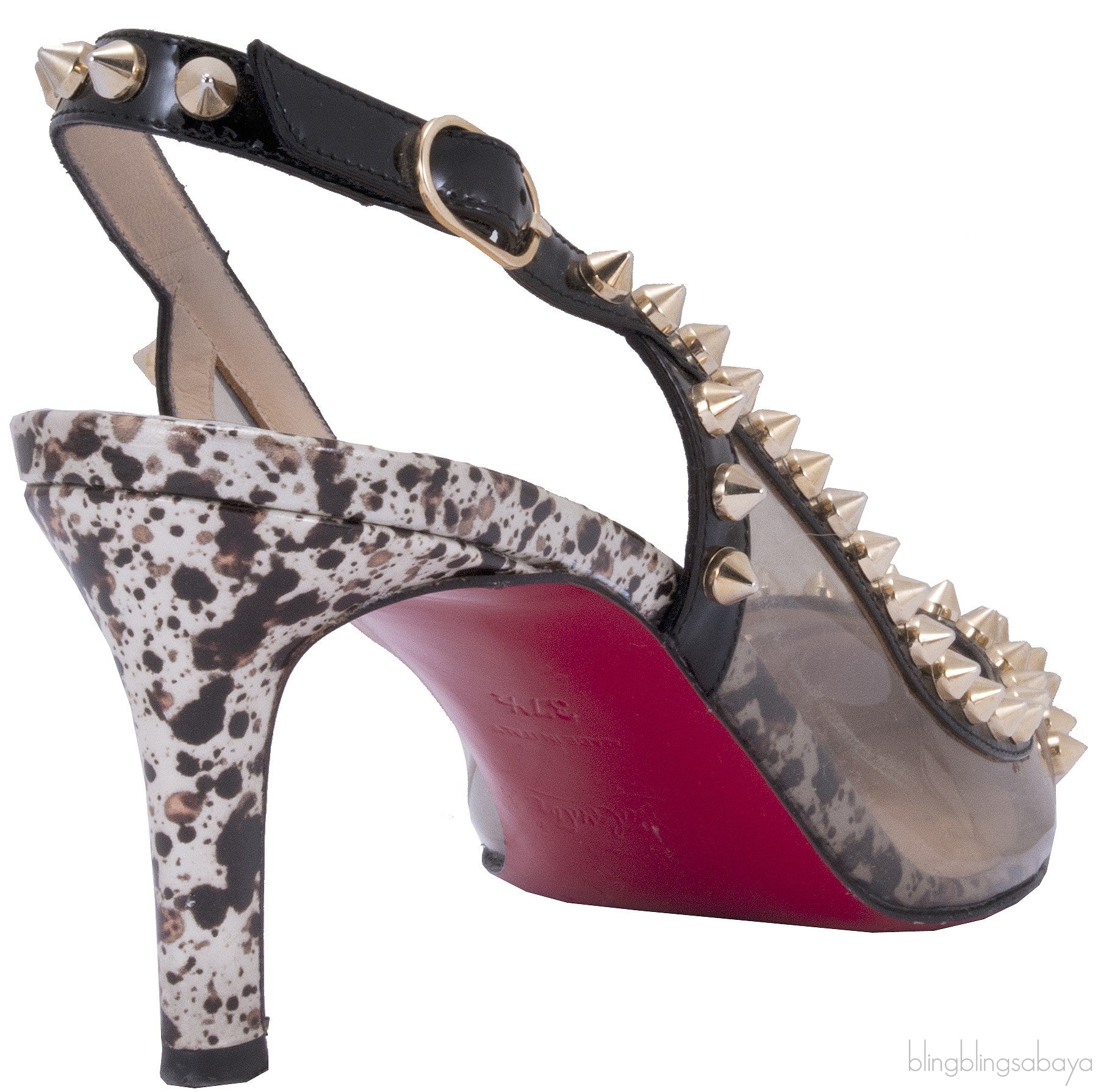 Manovra Studded Pvc Slingback Pumps
