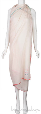 Beige Multicolor Trim CC Shawl