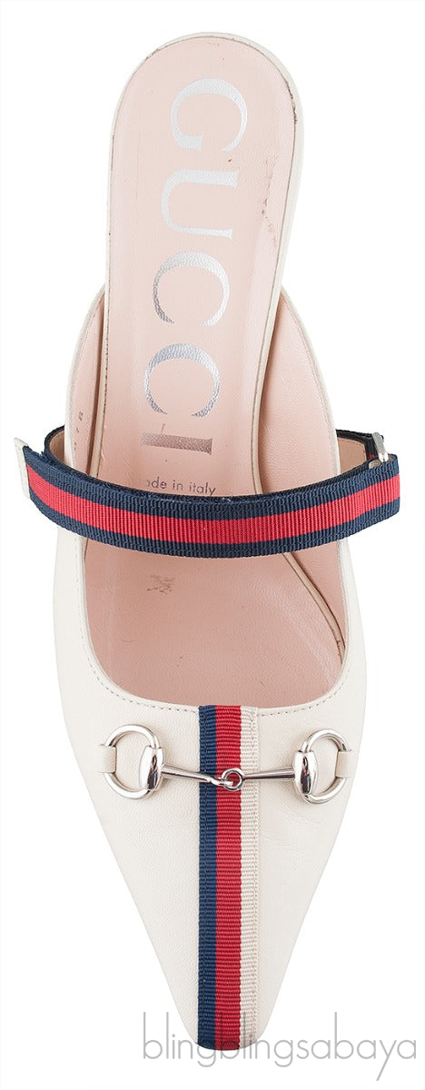 Emma Off-White Leather Mules