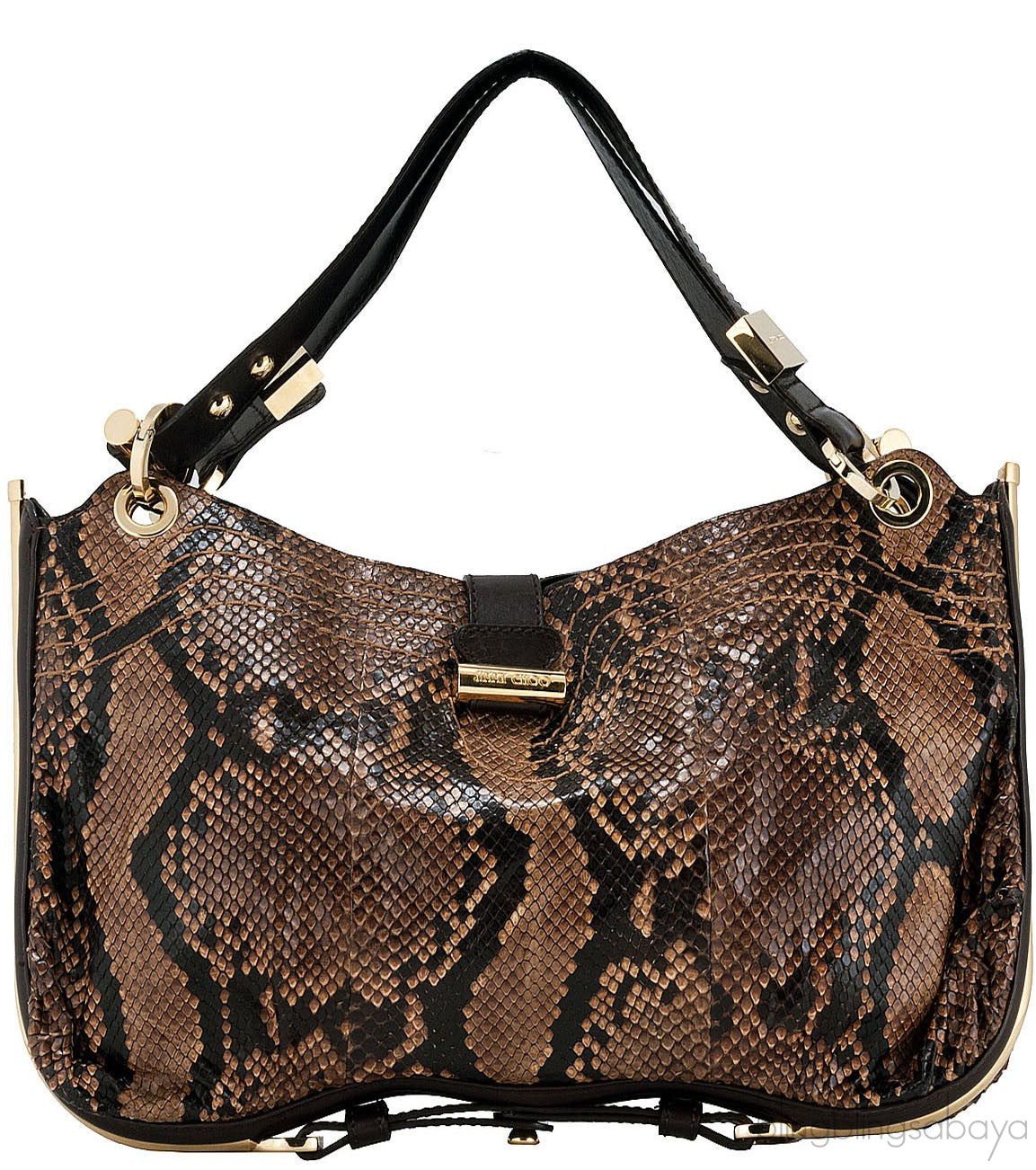 Ayse Python Shoulder Bag