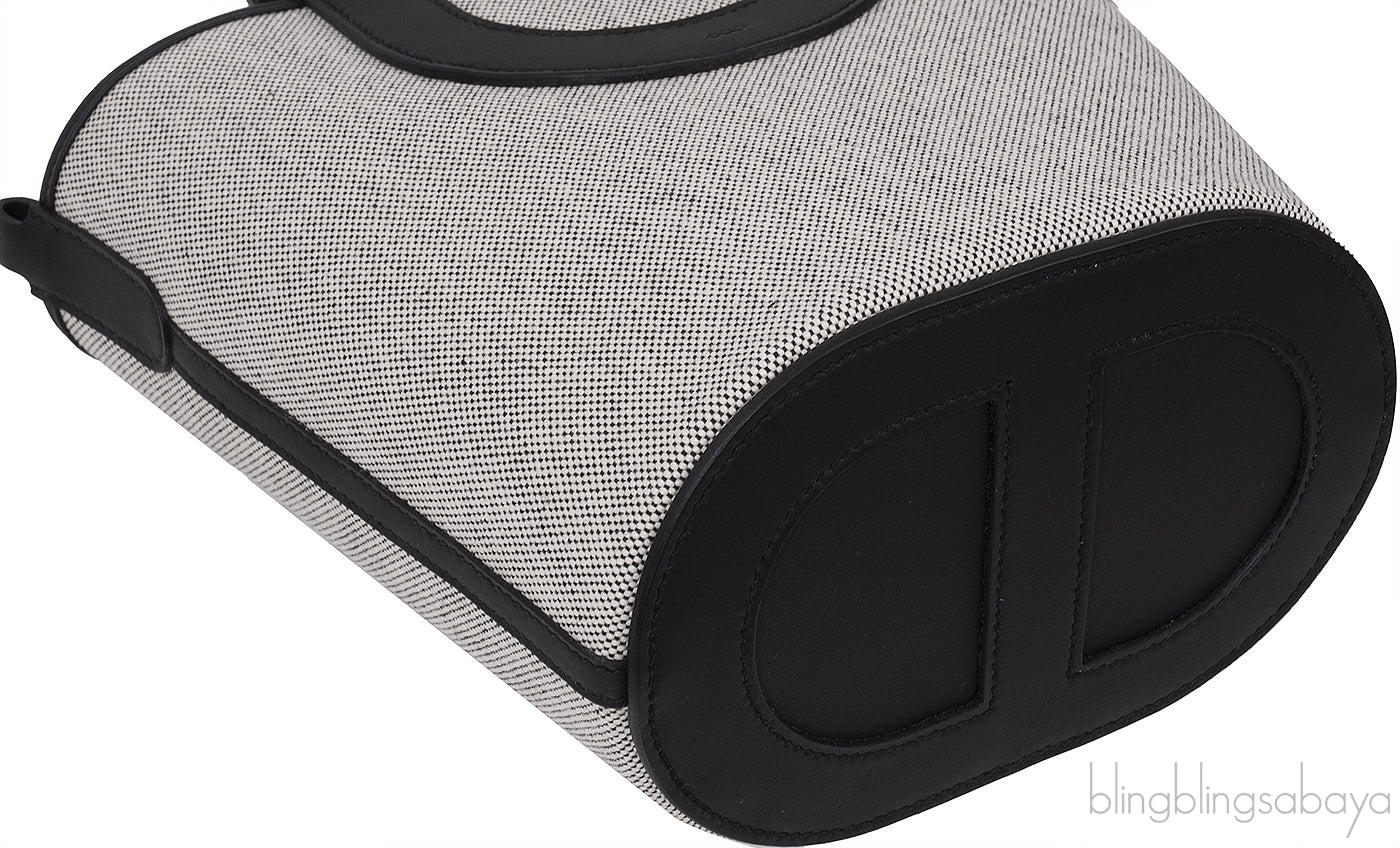 In-the-Loop 18 Ecru/Black Canvas & Black Swift Leather PHW