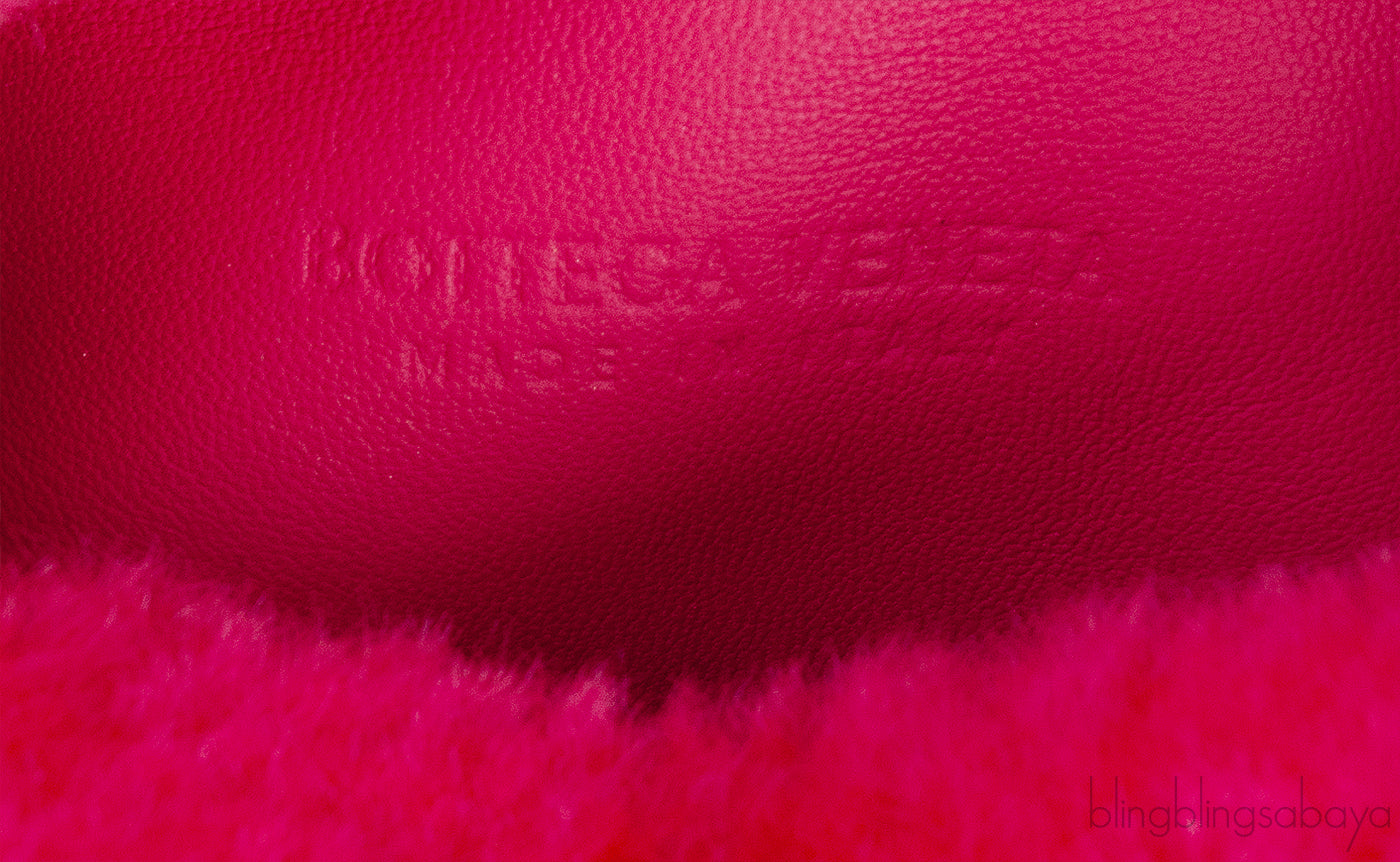 Bottega Veneta Jodie Mini Knotted Shearling Tote Pink