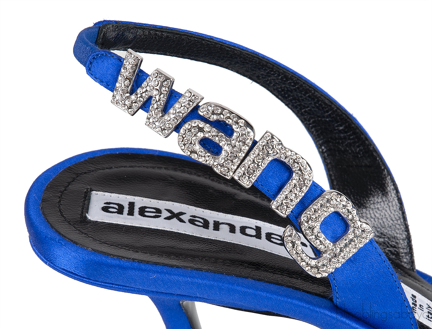Ivy Crystal Logo Satin Sandals