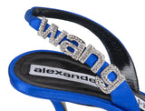 Ivy Crystal Logo Satin Sandals