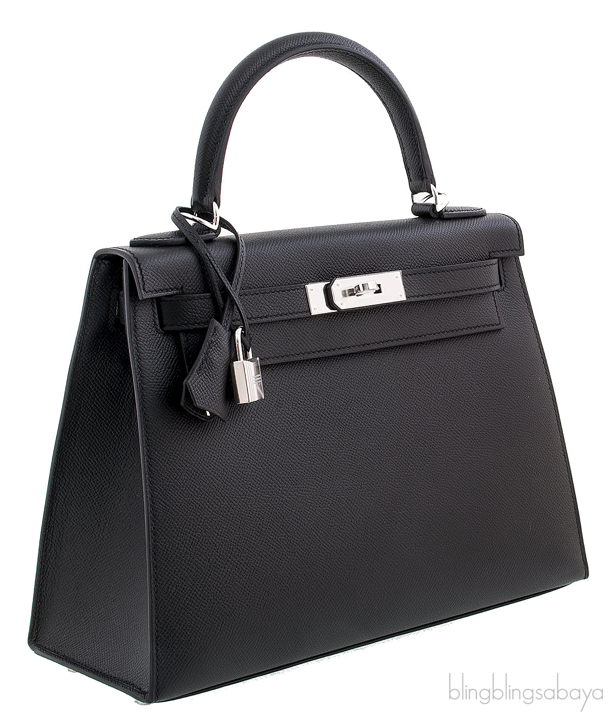 Kelly 28 Sellier Epsom Black PHW