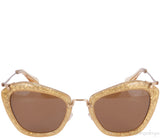 Gold Acetate Glitter Sunglasses