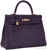 Kelly 35 Raisin Togo Retourne GHW