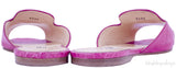 Fuchsia Croc Print Open Toe Slide