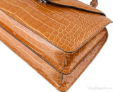 Thiara Brown Crocodile Hand Bag
