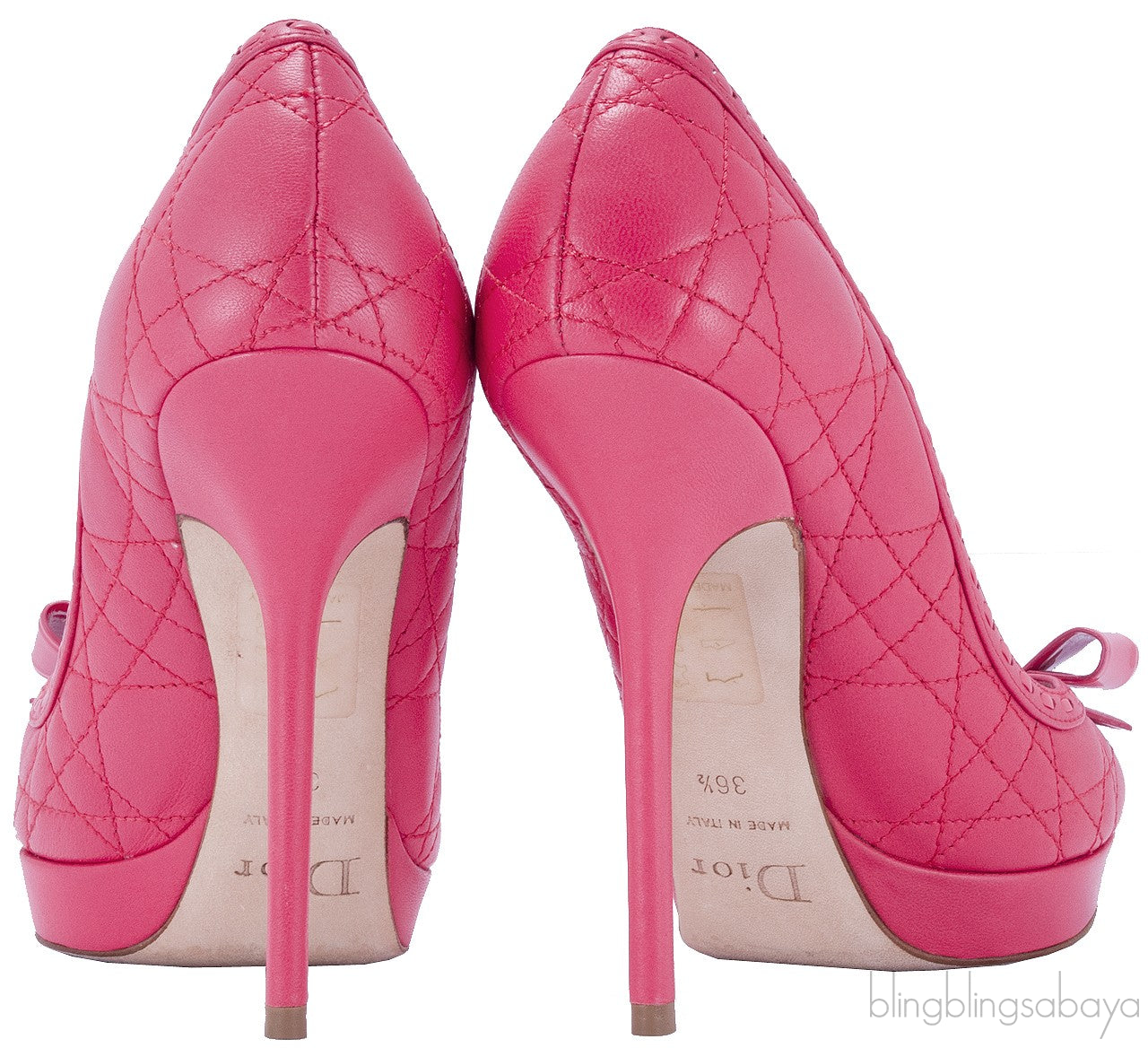 Cannage Quilted Leather Bow Pump