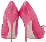 Cannage Quilted Leather Bow Pump
