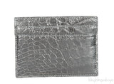 Silver Crocodile Card Holder