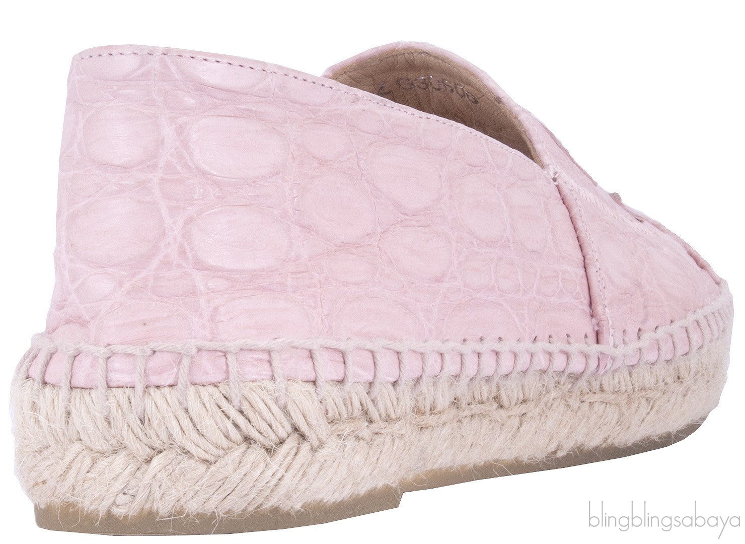 Pink Crocodile Espadrille