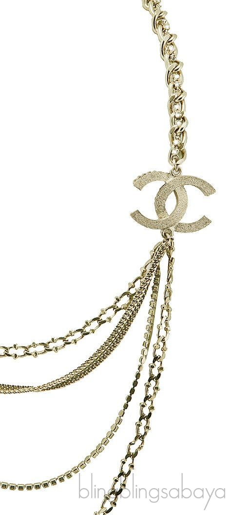 CC Dangling Multi Strand Necklace