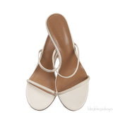 Loewe White Nail Polish Leather Mule