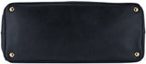 Black Saffiano Double Zip Large Tote