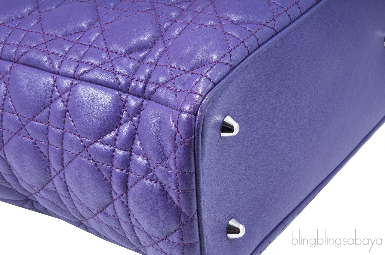 Lady Dior Violet Large Shopping Tote