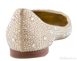 Gold Crystal Ballet Flat