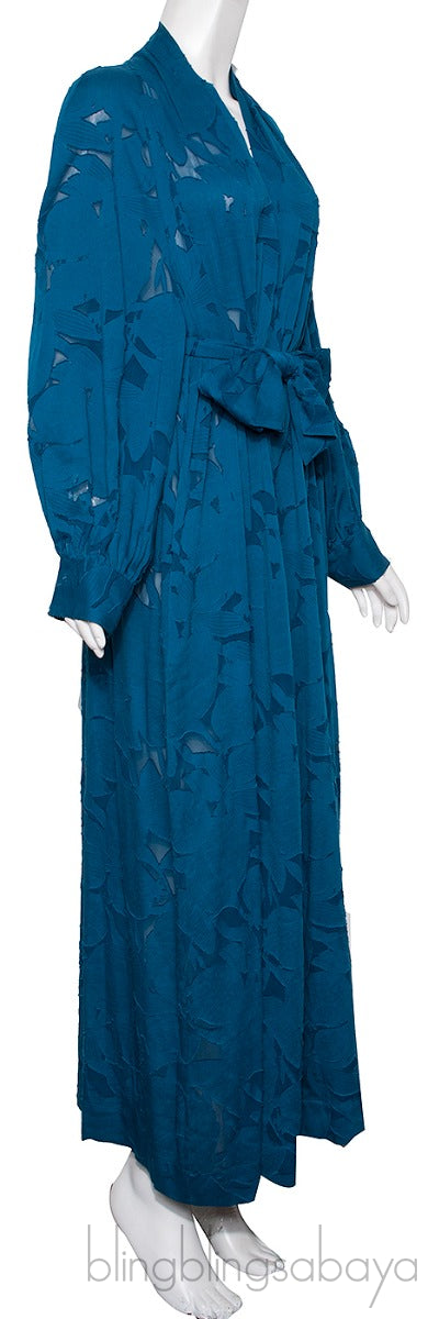 Blue Floral Lace Dress