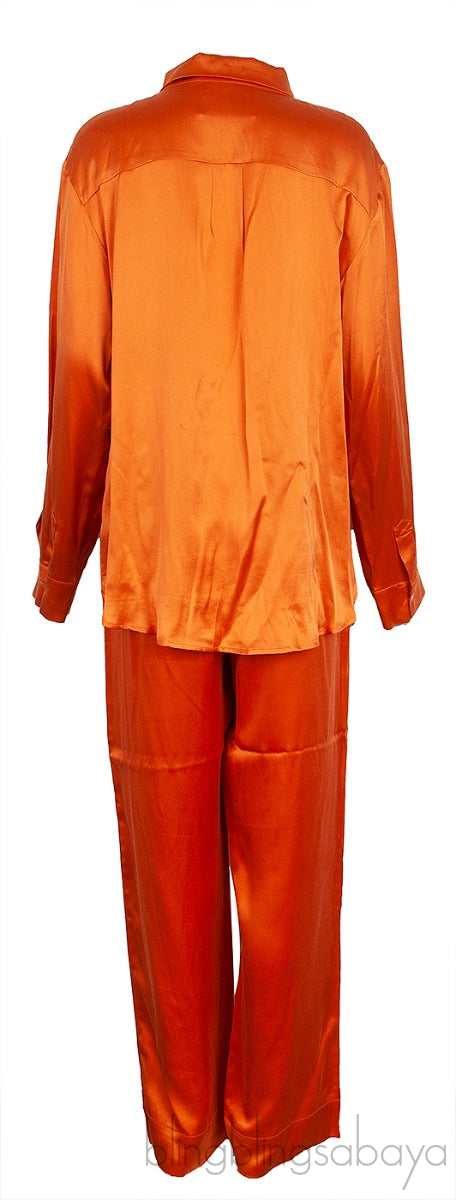 Rust Orange Long Sleeve Shirt & Trouser