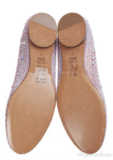 Gina Light Pink Crystal Ballet Shoes