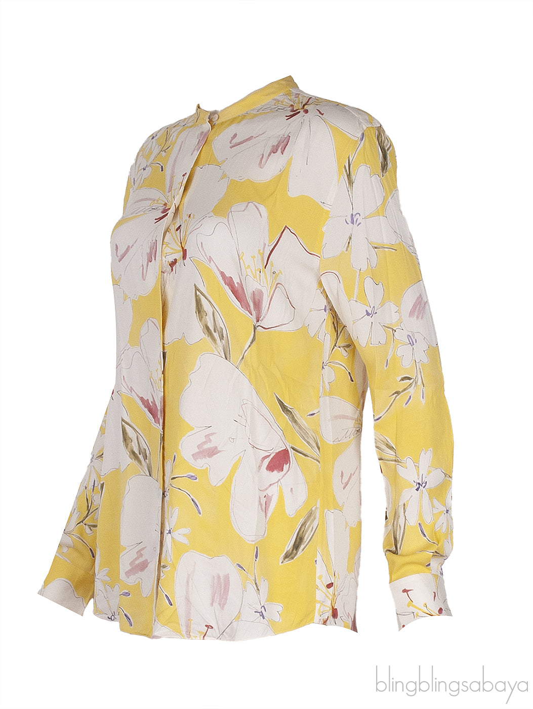 Yellow Floral Print Shirt
