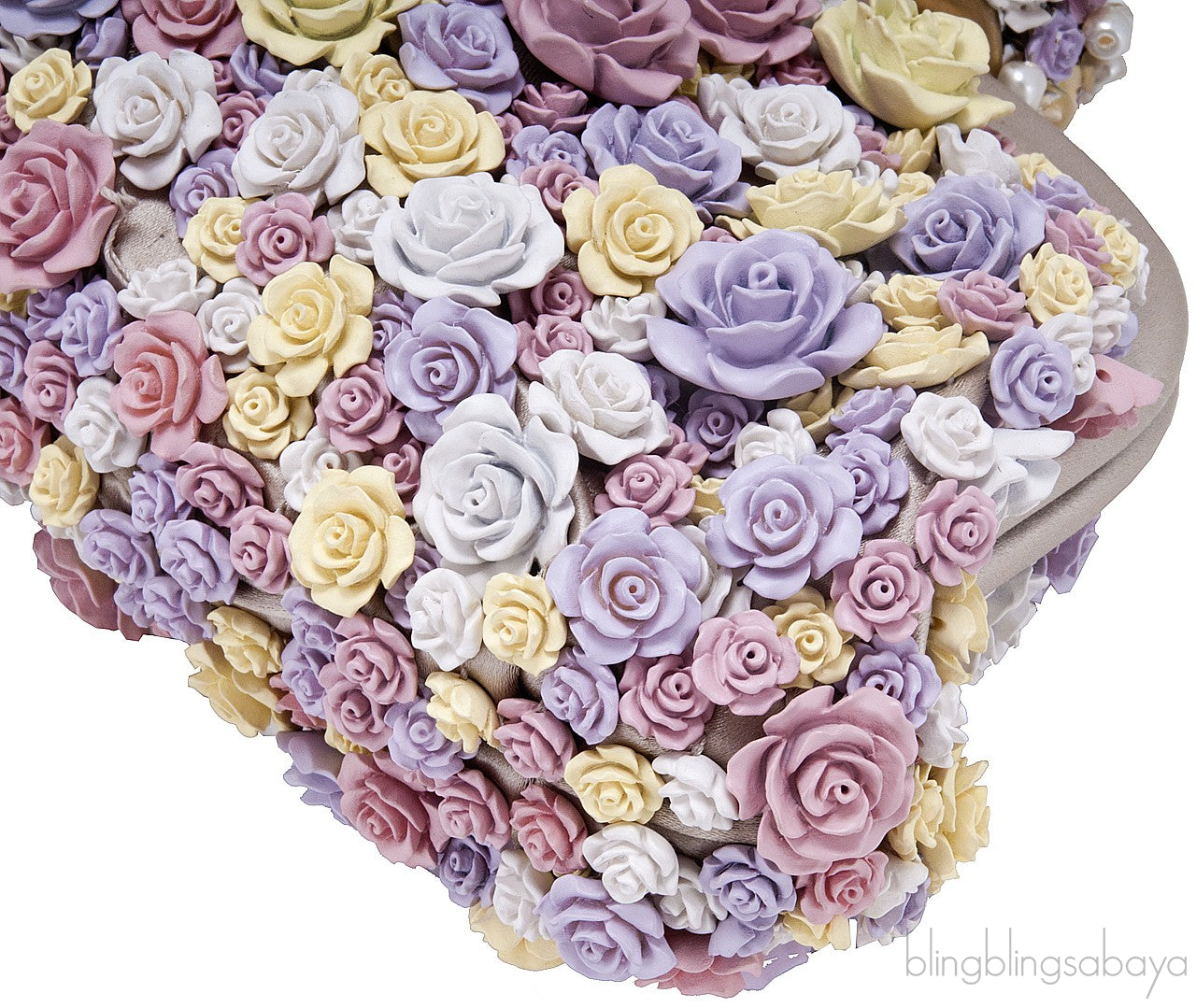 Miss Dea Floral Applique Clutch