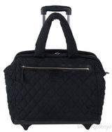 Black Quilted Nylon Cocoon Trolley Rolling Case