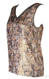 Metallic Gold CC Printed Top