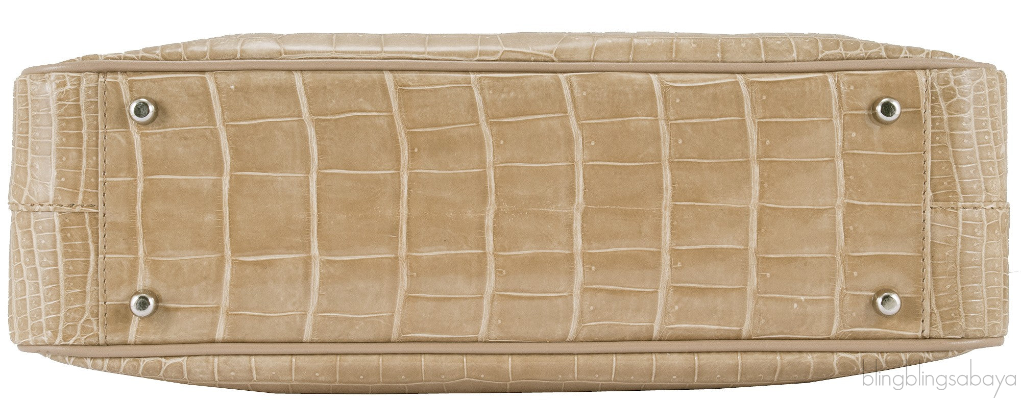 Beige Crocodile Handbag