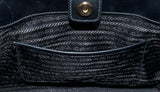 Black Saffiano Lux Leather Tote