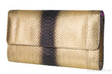 Gold & Black Python Clutch
