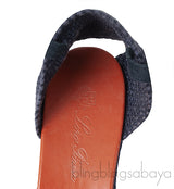 Moss Green and Blue Wedge Espadrille