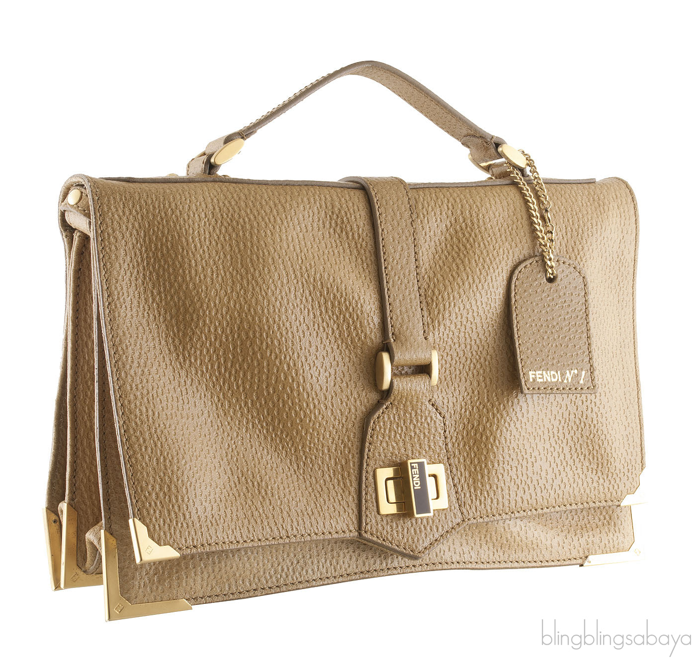 Fendi Brown Clutch Shoulder Bag