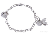 Bell & Fish Motif Diamond WG Bracelet