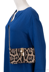 Dolce & Gabbana Leopard Crystal Hard Clutch Shoulder Bag