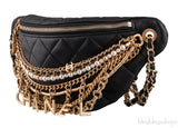 Lambskin Quilted Chain Belt Bag