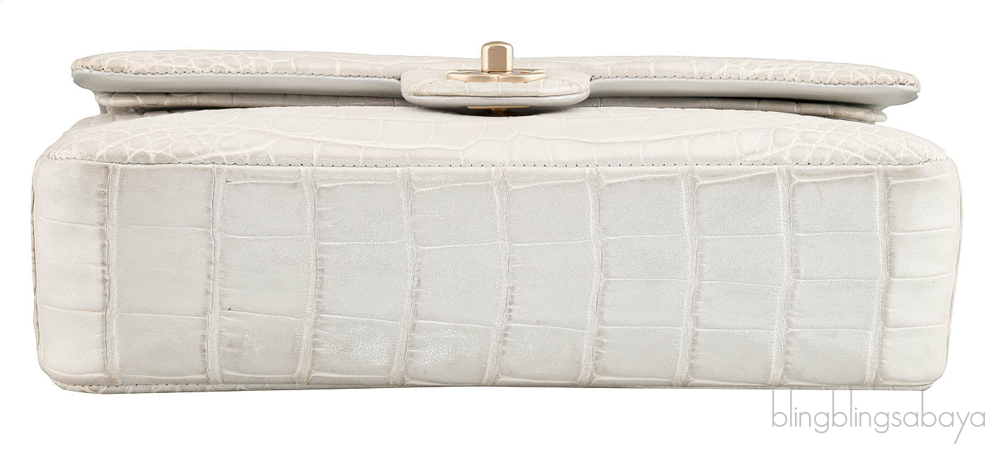 Classic Silver Metallic Crocodile Brass Matte CC