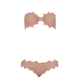 Marysia Scallop Edge Top & Bikini Beige