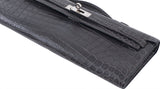 Hermes Kelly Cut Matte Grey Niloticus Crocodile PHW