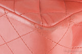 Coral Quilted Mini Flap Bag