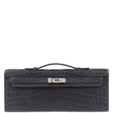 Hermes Kelly Cut Matte Grey Niloticus Crocodile PHW