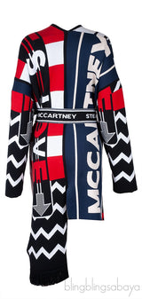 Logo Knit Cardigan w/ Fringed
